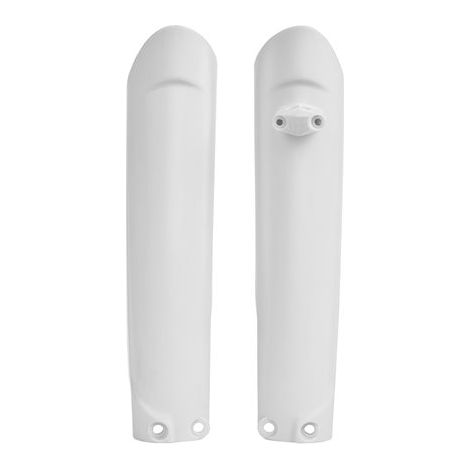 Protectores de piernas con amortiguador Polisport para KTM SX, SXF, EXC, EXCF, TC y FC (blanco)