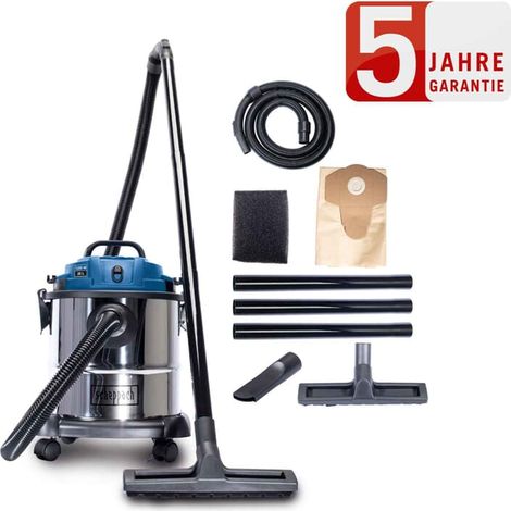 NASS-TROCKENSAUGER EDELSTAHLBEHÄLTER STAUBSAUGER 20L 1200W SCHEPPACH NTS20 (1/5)