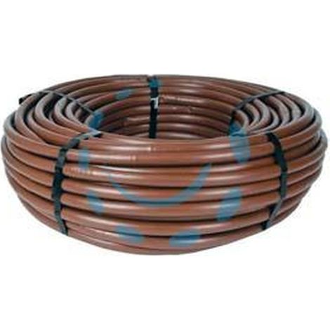 ALA GOCCIOLANTE MM.16 3 FORI COLORE MARRONE - portata 2 lt./h. rotolo mt.25 fori ogni cm.30