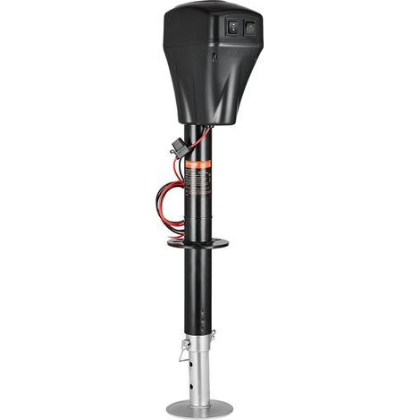Cric électrique robuste pour remorque 2268 kg avec manivelle et housse étanche, levée 25,4 à 71,9 cm pour VR et caravanes (1/5)