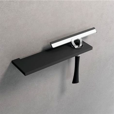 Mensola con porta-tergivetro. 30 cm. Nero opaco R90AKFMPR30-H (1/2)