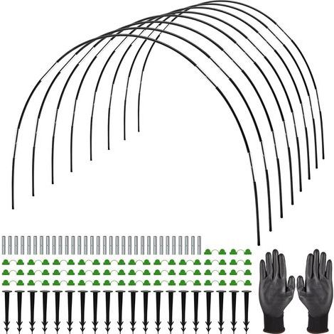 Arches tunnel pour plantes – Tente de culture et serre tunnel de qualité supérieure – Matériau résistant à la corrosion – Convient à toutes les serres et équipements de germination des (1/5)