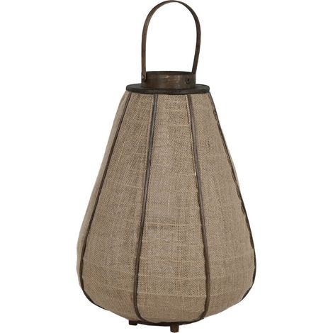 Portavela Yute Bambu 41,5X41,5X57 Natural (1/4)