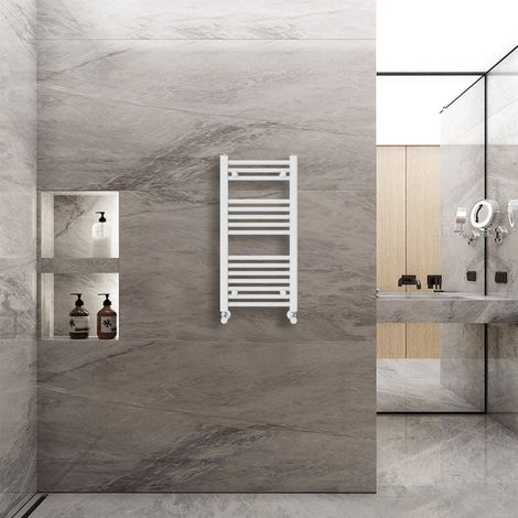 WarmeHaus Bathroom Ladder Radiator Straight White 800x400mm