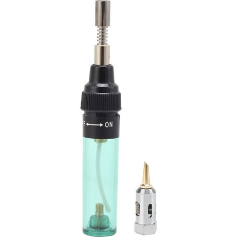 Jeffergarden Fer à souder à gaz rechargeable au butane pur, outil portatif de soudure, 8 ml, VA-100, vert transparent (1/5)