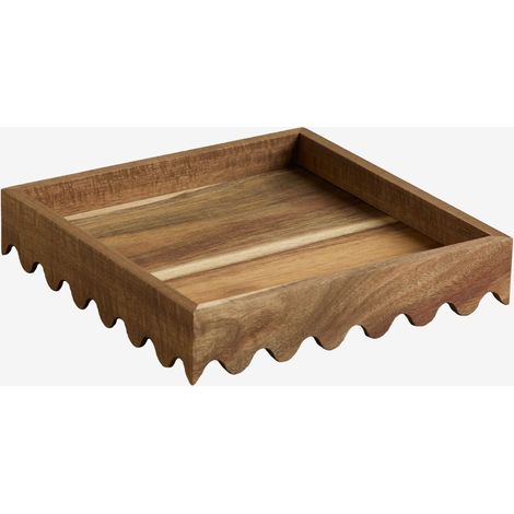 Bandeja decorativa en madera de acacia Gaupen SKLUM 20 x 20 cm