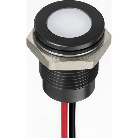 Voyant LED lumineux Blanc RS PRO, dia. 14mm, 3.3V c.c., IP67 ( Prix pour 1 )
