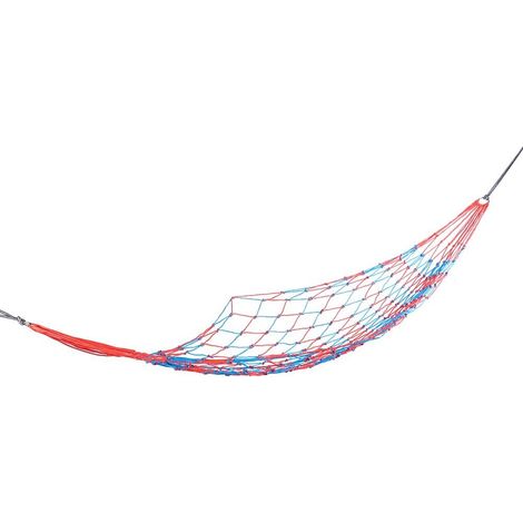 Hamac en Maille de Nylon coloré Rouge et Bleu Hamac de Jardin extérieur Fournitures de Camping Accessoires (1/5)