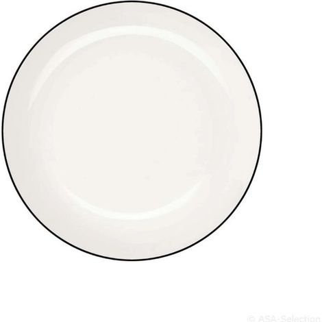 Plato de postre ASA, ligne noire con línea negra