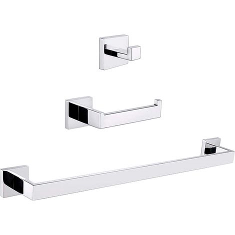 Pack accessoires salle de bain LUANDA chromé