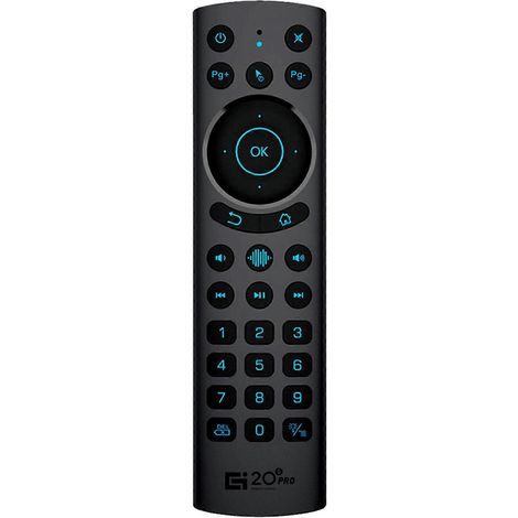Air Mouse 2,4-GHz-Fernbedienung mit Hintergrundbeleuchtung und Sprachsteuerung, IR-Lernfunktion für Apple TV und Android-Boxen