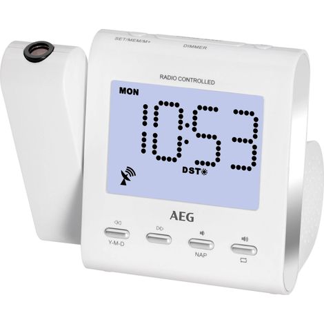 Radio-réveil avec projection AEG MRC4122FN-Blanc (1/5)