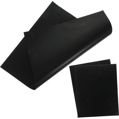 Tapis de Cuisson Antiadhésif pour Four Micro-ondes, Lot de 3 Feuilles Noires en Téflon Résistant Haute Température, Réutilisable, Protection Fond Four Électrique pour Pâtisserie'-'- (1/5)