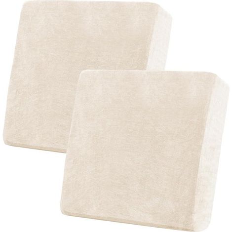 2 piezas，Funda elástica para sofá，Funda para sofás individuales，Funda para cojín de asiento，Funda para muebles，Blanco roto (1/5)