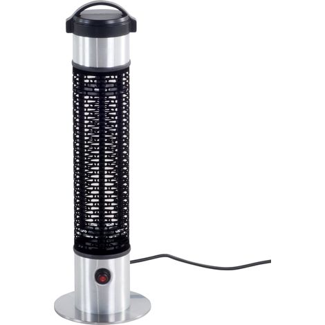 Estufa de patio de metal negro 64 cm independiente 800W Vezuvio