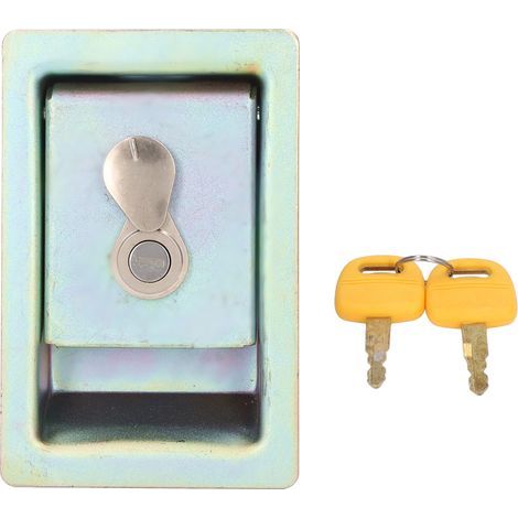 Serrure de pompe hydraulique pour pelle, porte latérale en alliage d'aluminium avec 2 clés pour KATO HD 200 (1/5)