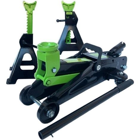 Crick sollevatore per auto portata 2.5T incluso coppia colonnine supporto 2.5TON (1/5)