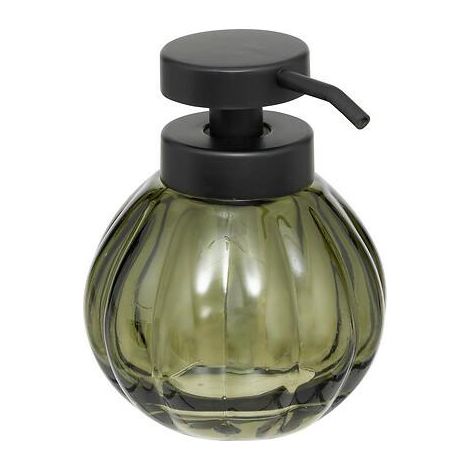 DISPENSADOR DE JABÓN 200 ml verde VIDRIO GOFRADO (1/2)