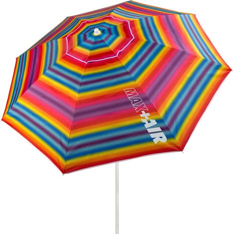 Parasol de Playa Aktive Antiviento Multicolor 220 cm (1/5)