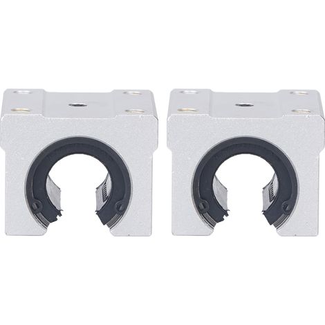Support de rail de guidage linéaire en aluminium SBR20UU, type boîte ouverte, avec palier intégré. Vendu par lot de 2. (1/5)