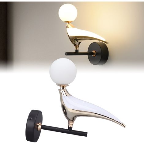 Lampe murale, Lampe Oiseau Mordern Bureau Lampe de Chevet Lumière, Bird Lampe de nuit Déco Lampe pour Coucher Séjour, Applique murale G9 110-240V (1/5)