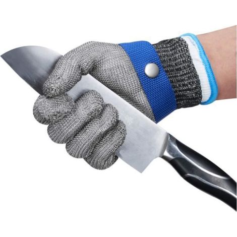 Gants De Travail - Acier Inoxydable 316L - Protection Coupe Niveau 5 - Pour Boucherie Et Découpe - Par Paire