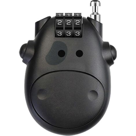 Cadenas télescopique à 3 chiffres pour porte, casque, mini cadenas en acier à code réinitialisable pour valise, bagage, porte-documents (1/4)