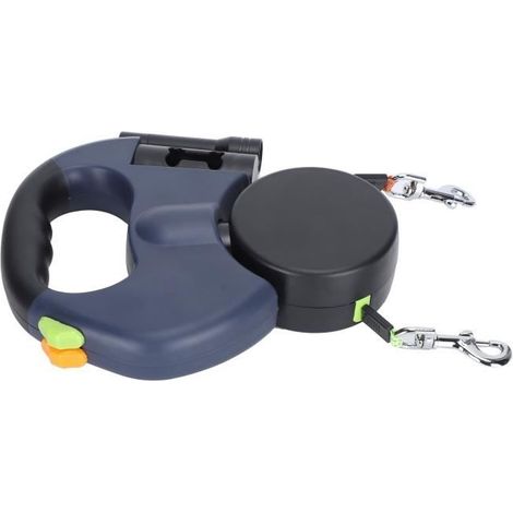 (Comme sur l’image)Laisse rétractable pour chien Double laisse - Nylon réfléchissant - 3m - 360° rotation (1/4)