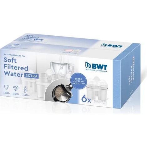 BWT 814560 Pack 6 Cartouches Filtrantes Blanc Compact