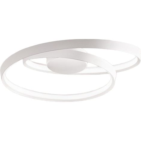 Plafonnier Led 55W Circulaire En Métal Blanc Mat - Diamètre 60Cm, Dimmable Cct, Design Moderne Pour Éclairage Intérieur - Marque Perenz (1/3)