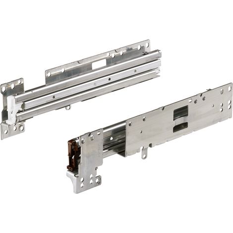 Coulisse quadro duplex 60 - Matériau : Acier - Décor : Zingué - Charge : 60 kg - HETTICH