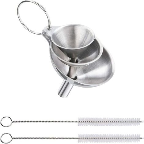 royaluxe - Entonnoirs en Acier Inoxydable 3 Pièces Entonnoir Confiture Inox Mini Entonnoir Inox Entonnoir Mini Entonnoir Mini Entonnoir Acier Ensemble D'entonnoir Entonnoir Cuisine (1/5)