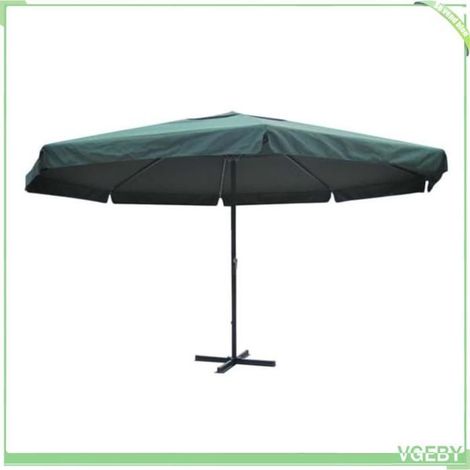 Parasol de jardin - FAFEICY - 40302 - Vert - Diamètre 500 cm - Mécanisme à manivelle (1/4)