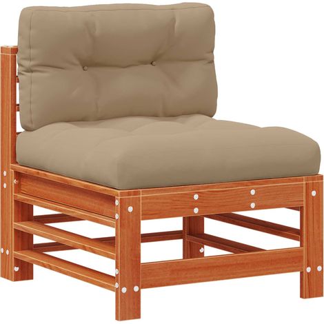 Maison Exclusive - Garten Mittelssofa Massives Kiefernholz Wachsb