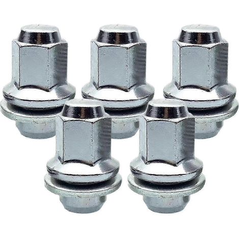 Lot de 5 écrous de roue M12 x 15 compatibles avec Jaguar XF et X-Type - antirouille (1/4)