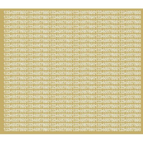 Selbstklebende Zahlenaufkleber, 5 mm, mattgoldene Aufkleber (1/2)