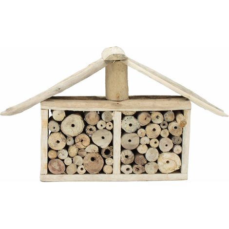 Boîte grande pour abeilles et insectes en bois flotté- Vendu par 1