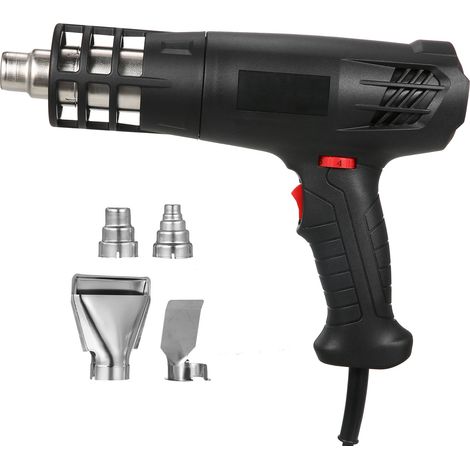[JAMAIS UTILISÉ]Machine à air chaud 1600-2000 W avec double réglage de température (50 °C à 55 °C), chauffe rapide et 4 buses pour travaux manuels, gaine thermorétractable, décapage, peinture et résin (1/5)