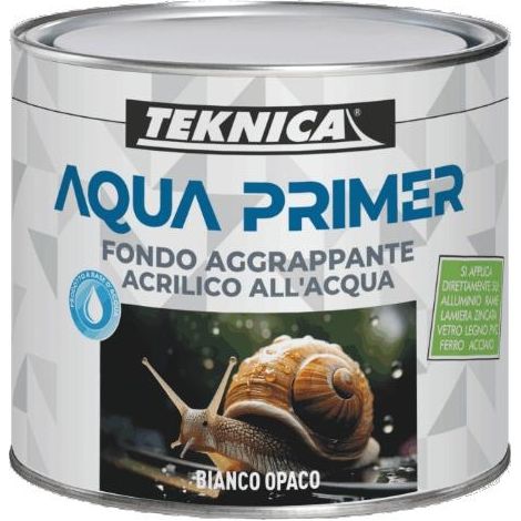 TEKNICA aqua primer fondo aggrappante universale all'acqua ml 500 bianco opaco