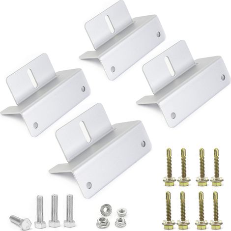 ECO-WORTHY 4-Piece Z-Style Solar Panel Mounting Brackets for the Solar System
