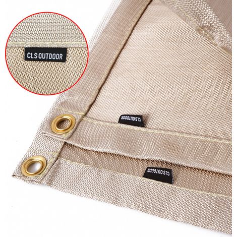 Ahlsen Alfombra protectora para suelo de parrilla y parrilla (100 x 80 cm), ignífuga e impermeable, protectora para camping y picnic. (1/5)
