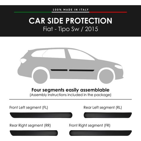 Modanature Laterali per Fiat con Biadesivo 3M - Modello: TIPO SW