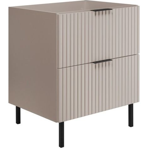 Rodan Waschbeckenunterschrank 60 cm, Beige Matt, 46 x 60 x 77 cm, MDF, feuchtraumgeeignet, Badmöbel Unterschrank