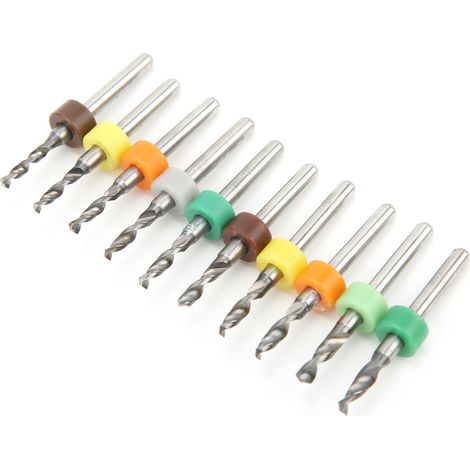10 Stück Mikro-Spiralbohrer mit geradem Griff aus Wolframstahl für die Leiterplattenreparatur (2,1–3,0 mm) (1/5)