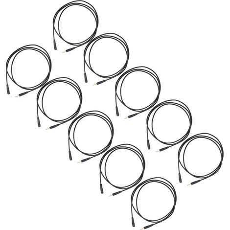 Lot de 10 cordons de test à fiches bananes, câbles de test en laiton et PVC, cordons de test électriques pour véhicules automobiles, 2 mm², noirs (1/5)