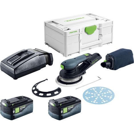 Festool ETSC 2 150-Basic Akku Exzenterschleifer 18 V 150 mm Brushless + 2x Akku 5,0 Ah + Ladegerät + Systainer