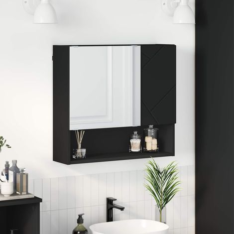 Teenpull – Spiegelschrank Schwarz 59 x 17 x 55 cm Holzwerkstoff (1/5)