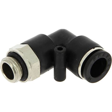 Coude 90° pneumatique instantané Ø10 fileté mâle 1/4" (8x13)