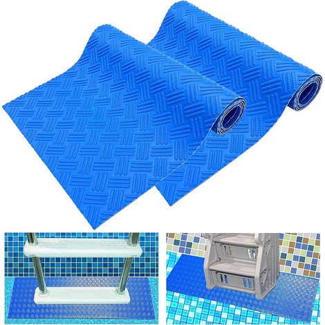 2 Pièces 23 × 90 CM Tapis Antidérapants pour Échelle de Piscine Tapis D'échelle de Piscine Tapi Protection Échelle Piscine pour Piscines Hors Sol Marches Escaliers Échelles (1/4)