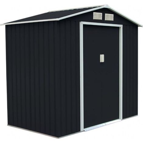 Casetta in metallo Ezooza Bertram 204 x 132 x 186 cm colore antracite (1/4)